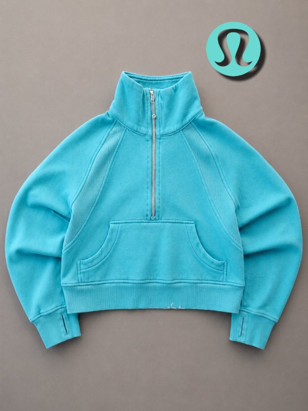 Lululemon Scuba Oversized Funnel Neck Half Zip Oceanic XS